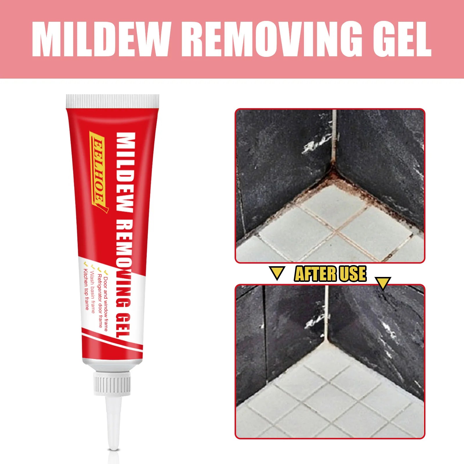 Mildew Cleaning Gel Tile Gap Spot Removal Sink Edge Mildew Cleaner Wall Mold Remover Refrigerator Cleaning Agent Walls Caulk Gel