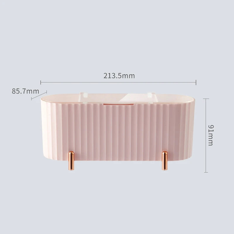 Cotton Swab Organizer Holder Cotton Pad Storage Box Transparent Remover Paper Makeup Box with Lid Dustproof Desktop Makeup
