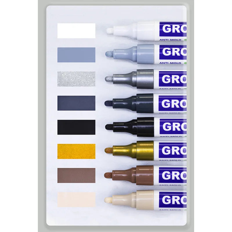 1Pcs Tile Grout Pen Waterproof Tile Marker Grout Pen Seam Filler Repair White Caulk Bathroom Porcelain Mouldproof Cleaner Agents