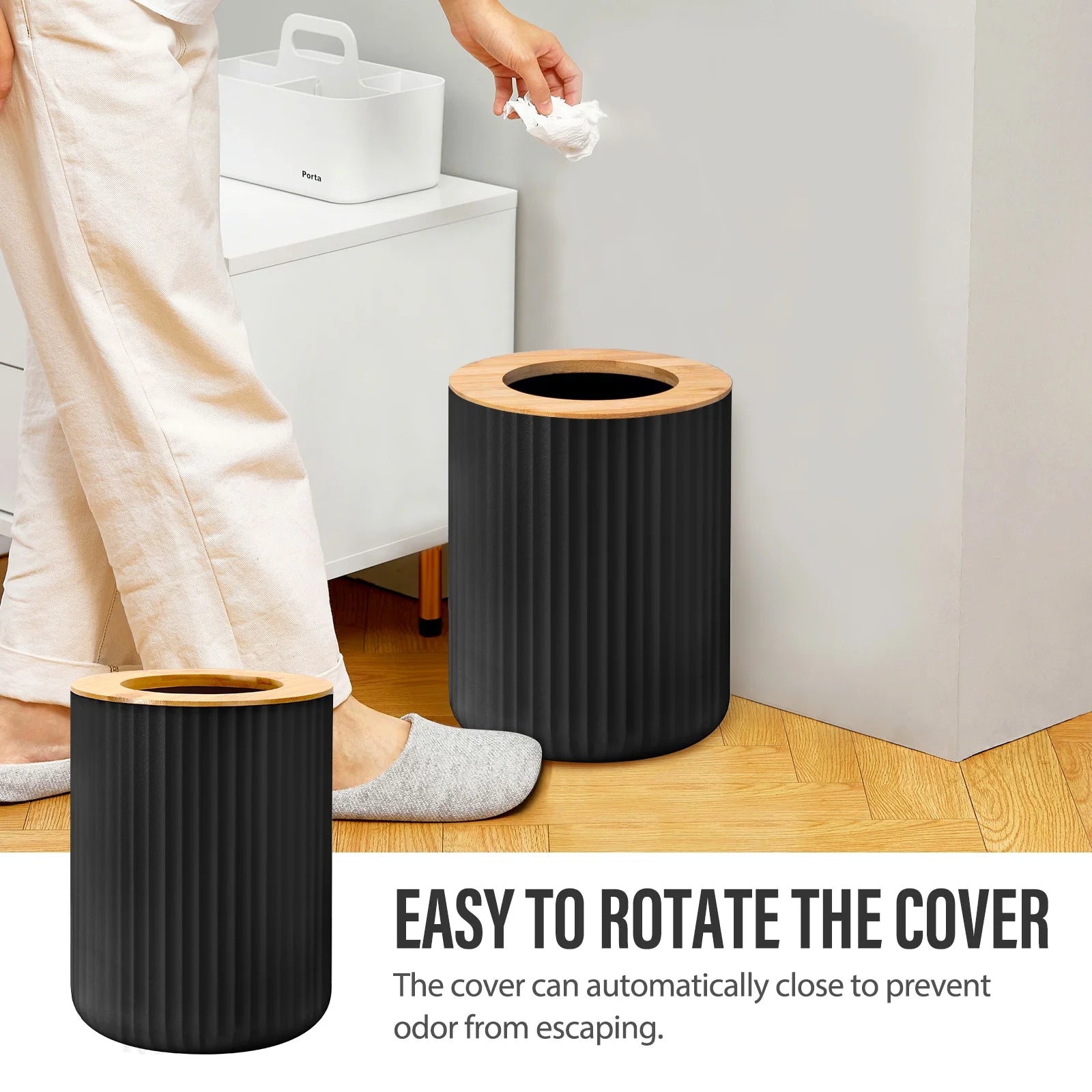 19 Pcs Black Bathroom Accessories Sets with Shower Curtain, Specially Designed for Small Spaces