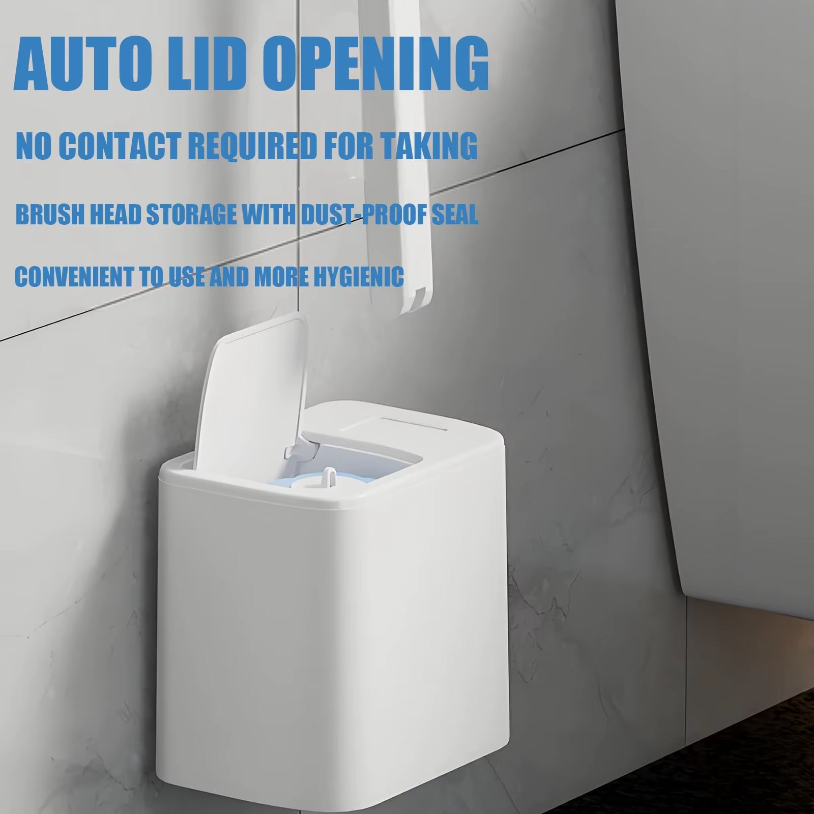 Disposable Toilet Brush, Toilet Bowl Wand Holder Set with 18PCS Cleaner Refills,Brush Long Handle Home Wc Accessories Tool