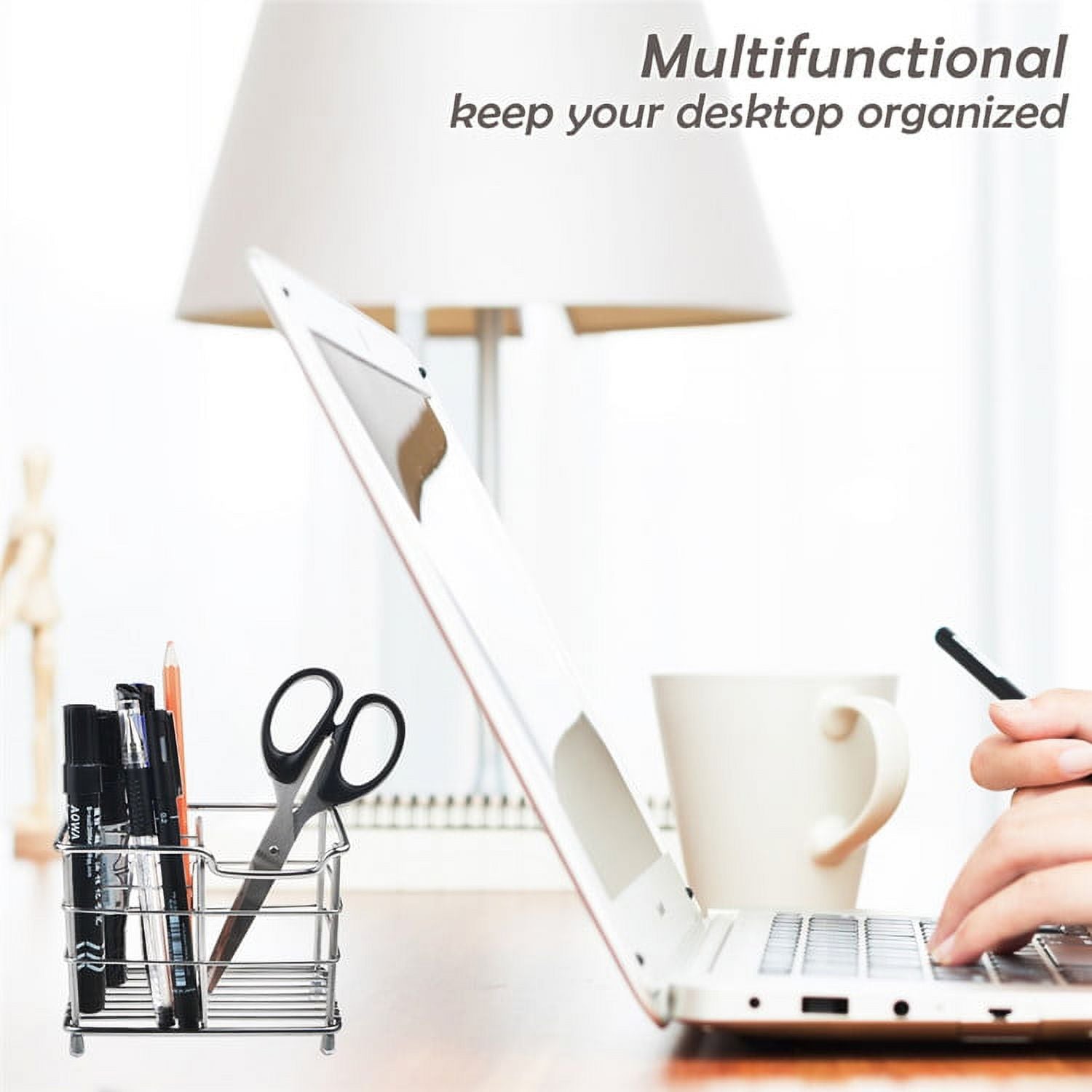 Toothbrush Holder Stainless Steel Multifunctional Tooth Brush Holder for Bathroom, Sturdy and Hygienic Toothpaste Holder - Sliver