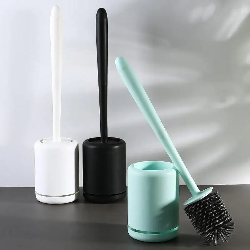 Punch-Free Household Toilet Brush Set with Long Handle Toilet Brush with Base Cleaning Brush Bathroom Accessories